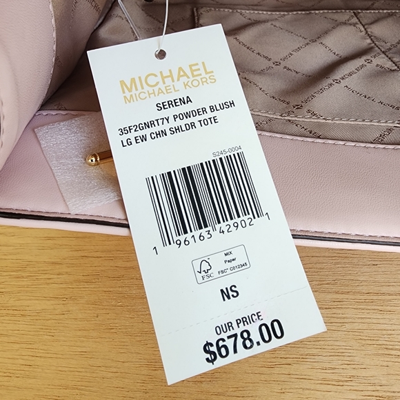 Michael Kors Serena Large Shoulder Tote Bag Pink - Picture 7 of 8